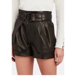 FRAME, 29, lamb leather, paperbag shorts, nwot